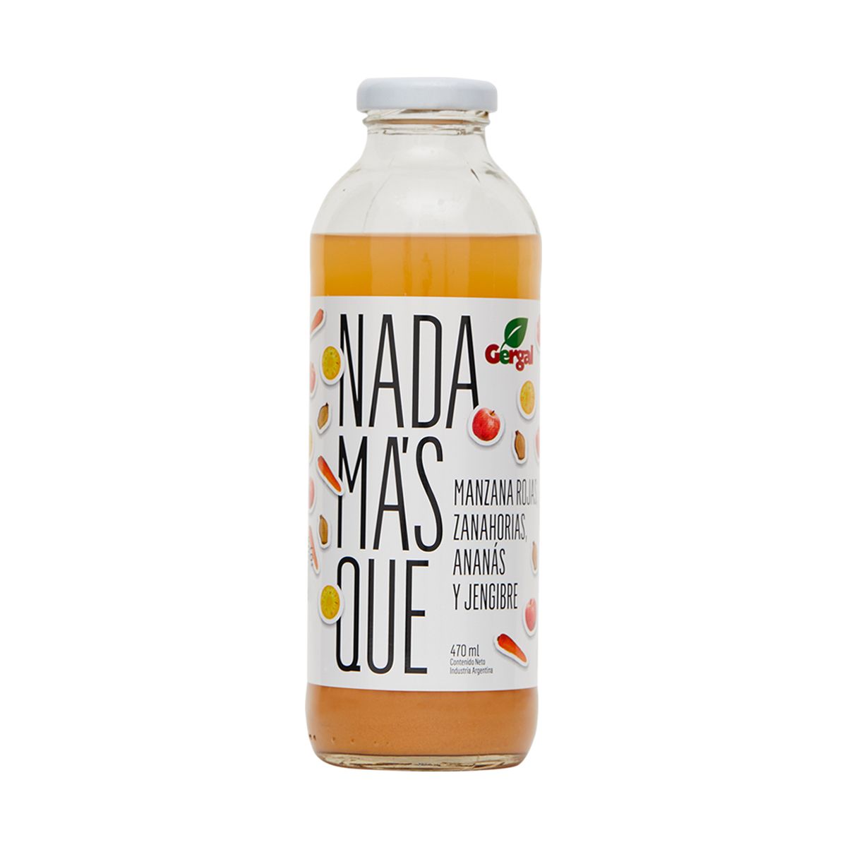 12 jugos NMQ x 500ml Nada mas que, Naranja, durazno,zanahoria,...